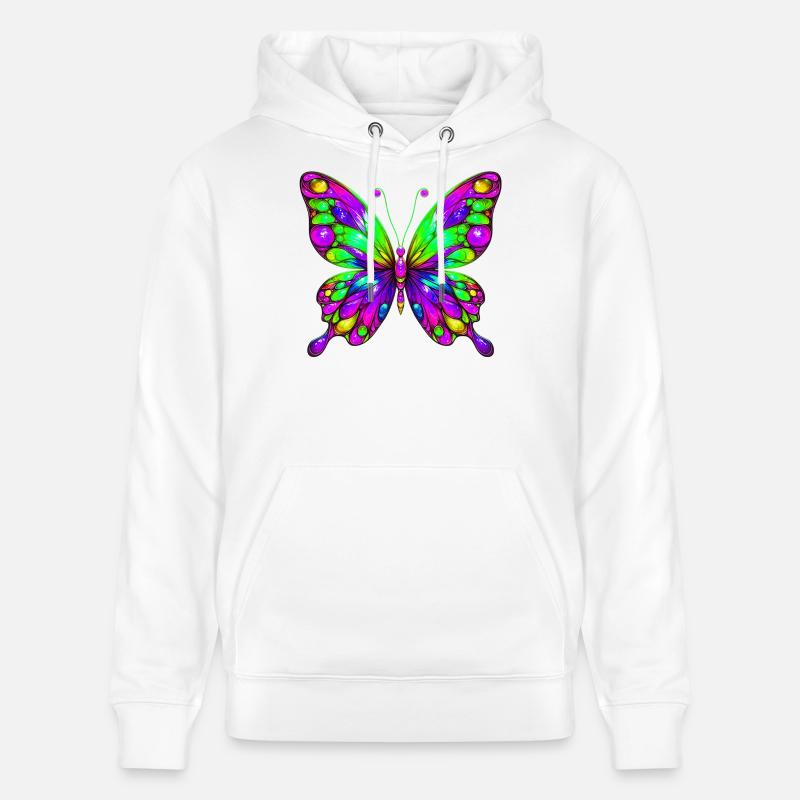 Papillon - Sweat à capuche bio CRUISER Stanley/Stella Unisexe - blanc