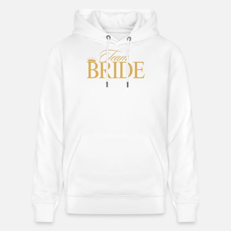 Team Bride! Personalisierbar - Stanley/Stella Unisex Bio-Hoodie CRUISER  - Weiß