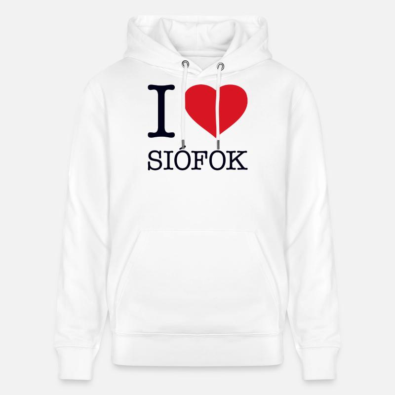 J’ADORE SIOFOK - Sweat à capuche bio CRUISER Stanley/Stella Unisexe - blanc