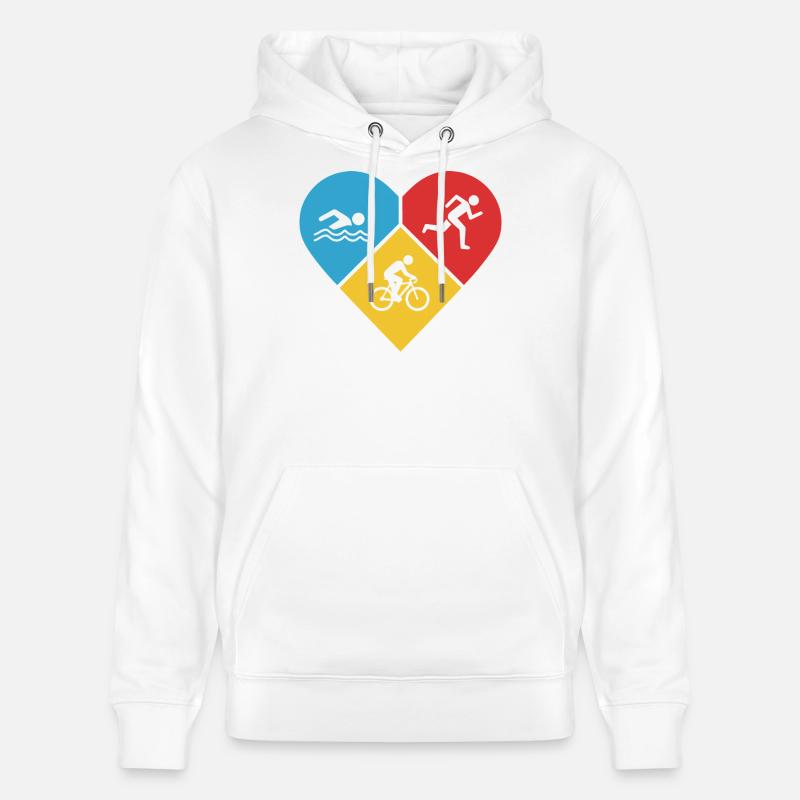 J’adore le triathlon - Sweat à capuche bio CRUISER Stanley/Stella Unisexe - blanc