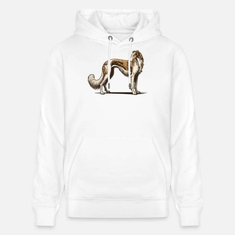 Barzoï - Sweat à capuche bio CRUISER Stanley/Stella Unisexe - blanc