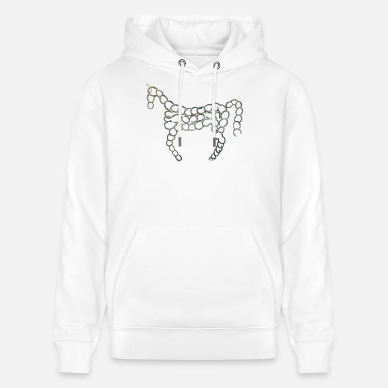 Cheval de fer - Sweat à capuche bio CRUISER Stanley/Stella Unisexe - blanc