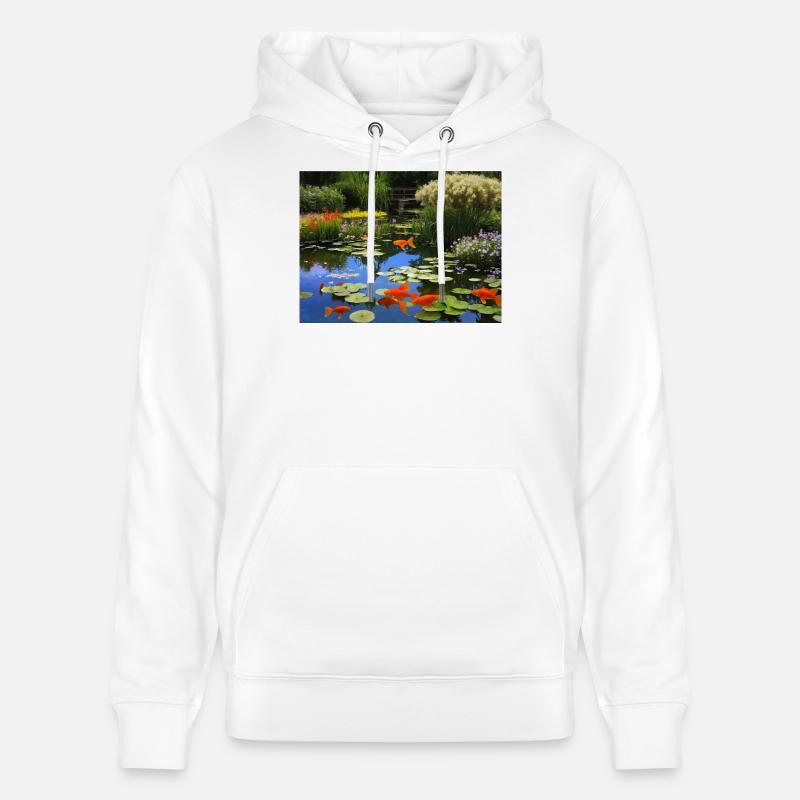 Poissons koï dans des eaux tranquilles - Sweat à capuche bio CRUISER Stanley/Stella Unisexe - blanc