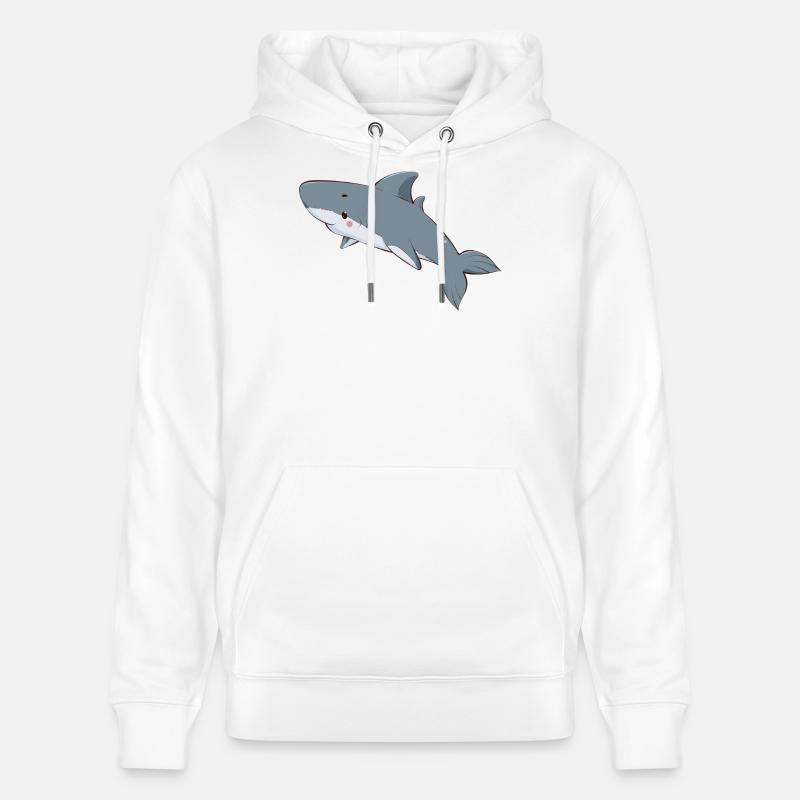 Requin - Sweat à capuche bio CRUISER Stanley/Stella Unisexe - blanc