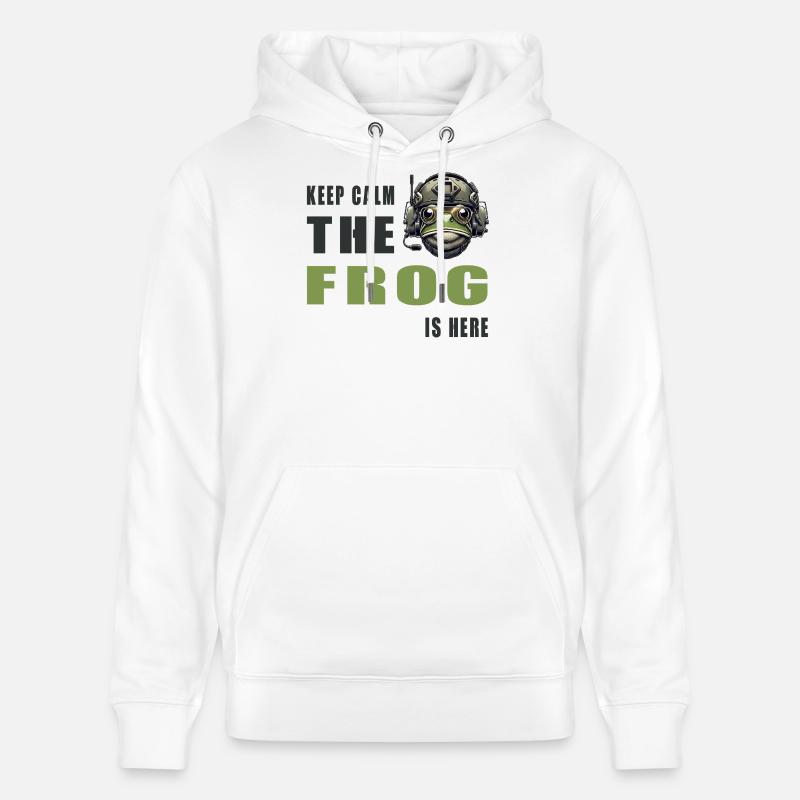 Kampffrosch – Keep Calm Style - Stanley/Stella Unisex Bio-Hoodie CRUISER  - Weiß