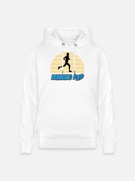 Running dad - Sweat à capuche bio CRUISER Stanley/Stella Unisexe - blanc