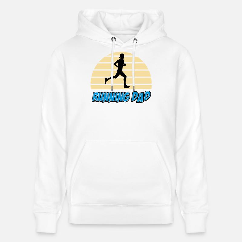 Running dad - Sweat à capuche bio CRUISER Stanley/Stella Unisexe - blanc