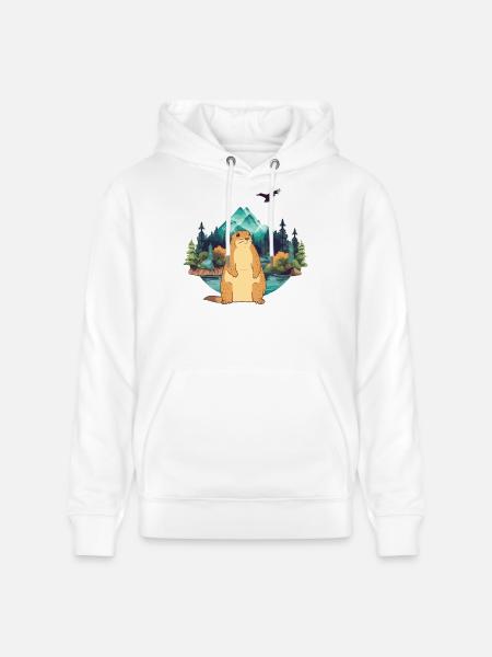 Murmeltier - Stanley/Stella Unisex Bio-Hoodie CRUISER - Weiß