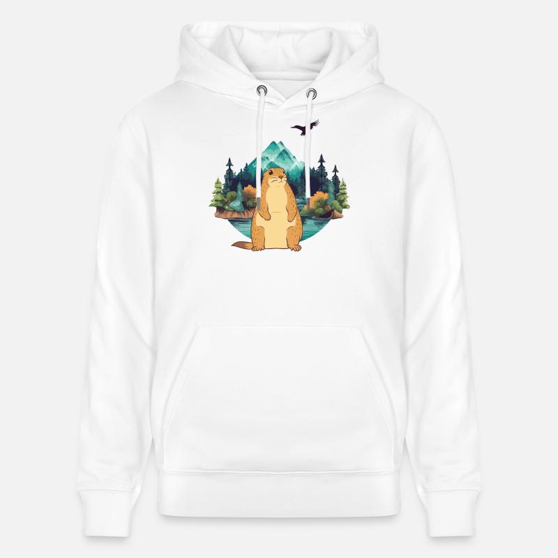 Murmeltier - Stanley/Stella Unisex Bio-Hoodie CRUISER  - Weiß