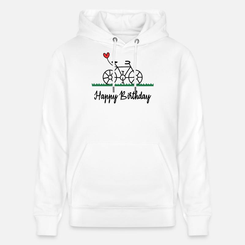 HAPPY BIRTHDAY. JOYEUX ANNIVERSAIRE. ANNIVERSAIRE. - Sweat à capuche bio CRUISER Stanley/Stella Unisexe - blanc