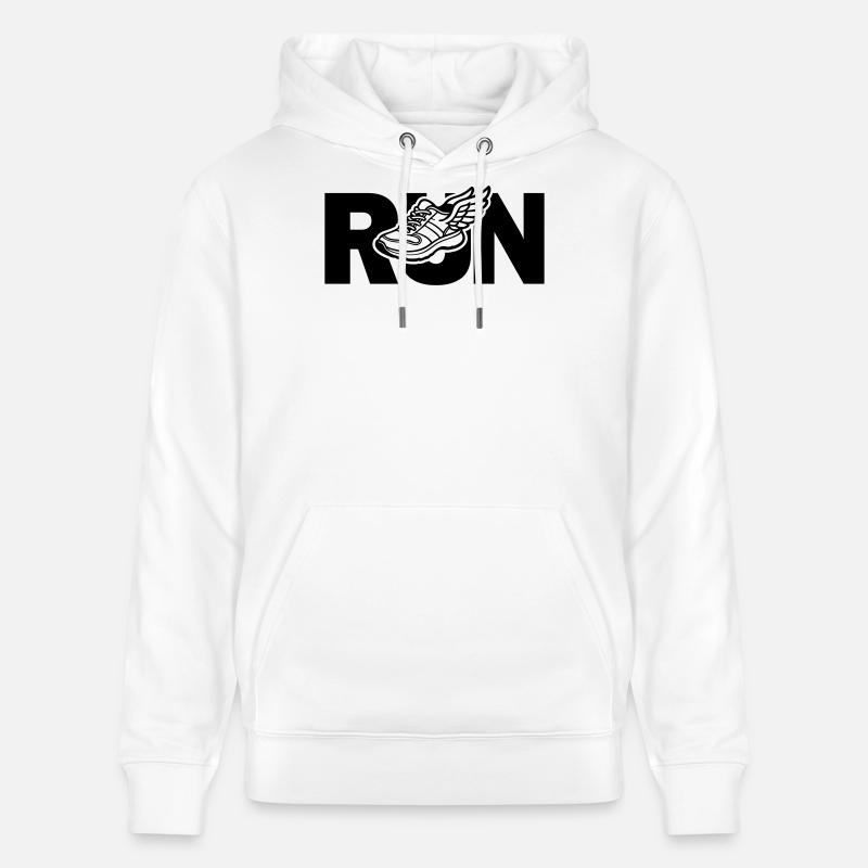 Run - course à pied - Sweat à capuche bio CRUISER Stanley/Stella Unisexe - blanc