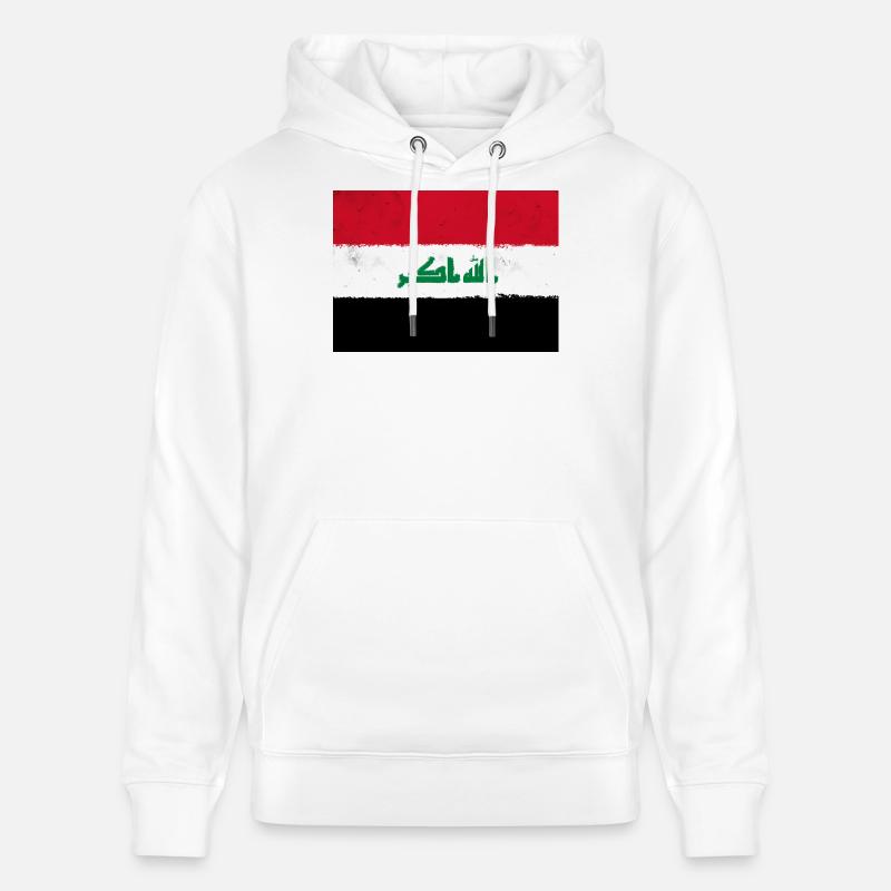 Drapeau de l’Irak - Sweat à capuche bio CRUISER Stanley/Stella Unisexe - blanc