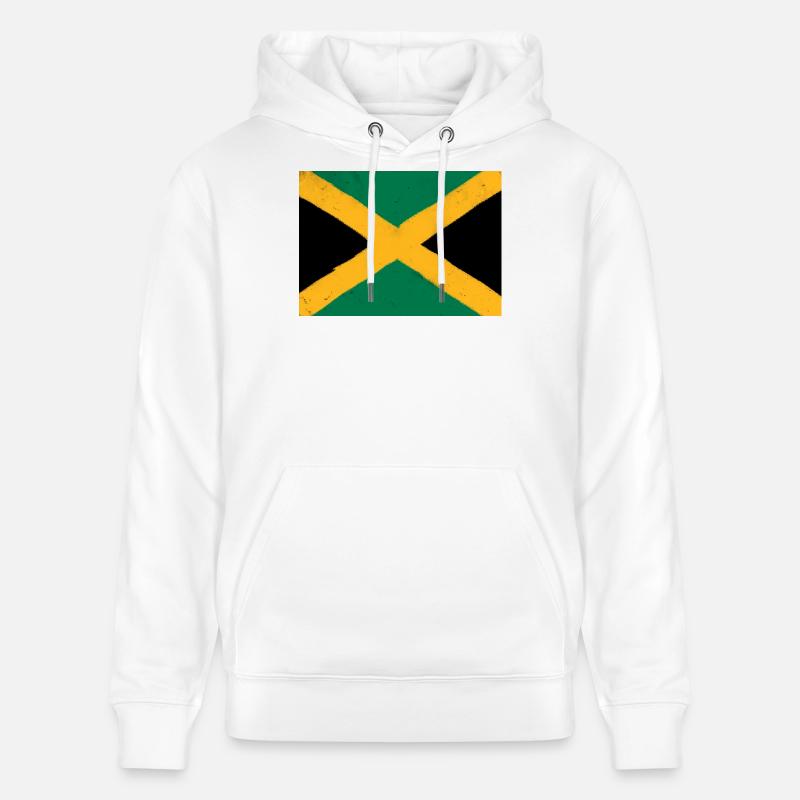 Drapeau de la Jamaïque - Sweat à capuche bio CRUISER Stanley/Stella Unisexe - blanc