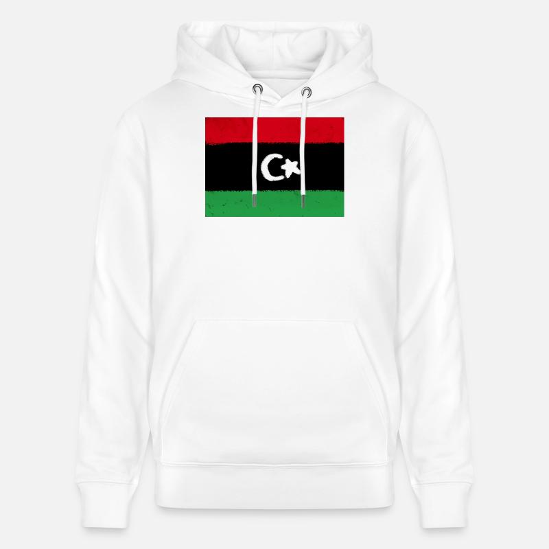 Drapeau de la Libye - Sweat à capuche bio CRUISER Stanley/Stella Unisexe - blanc