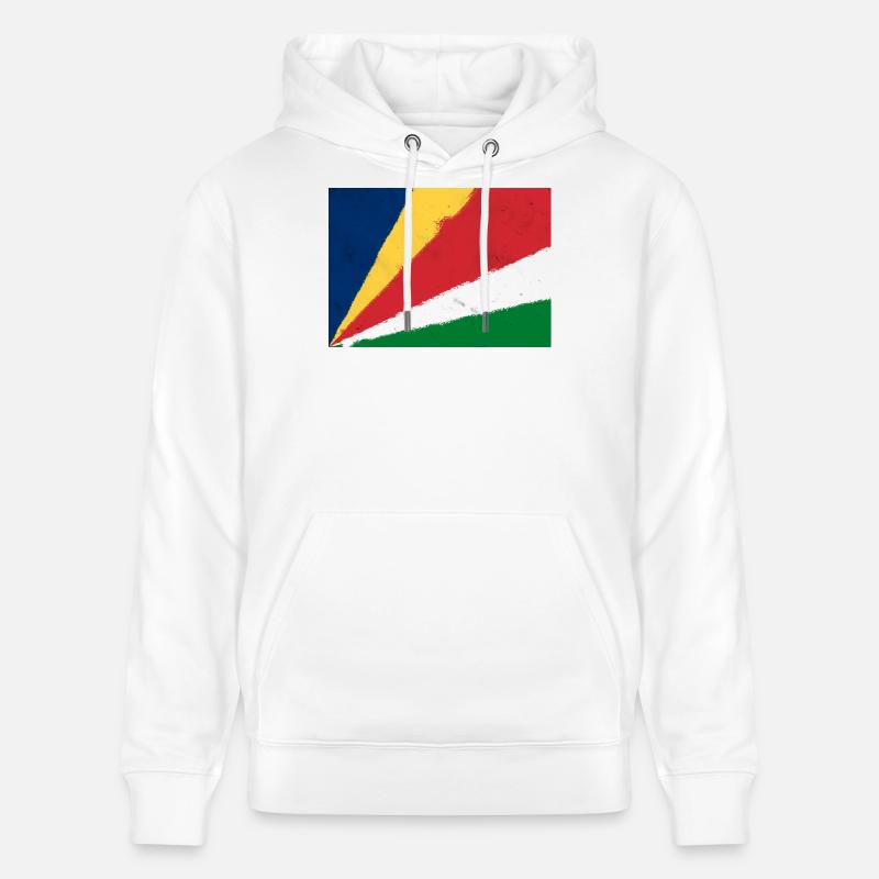 Drapeau des Seychelles - Sweat à capuche bio CRUISER Stanley/Stella Unisexe - blanc