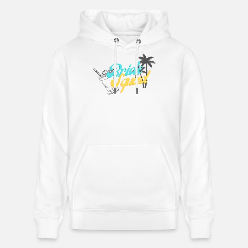 Bride Squad Tropical Sunset Design - Sweat à capuche bio CRUISER Stanley/Stella Unisexe - blanc