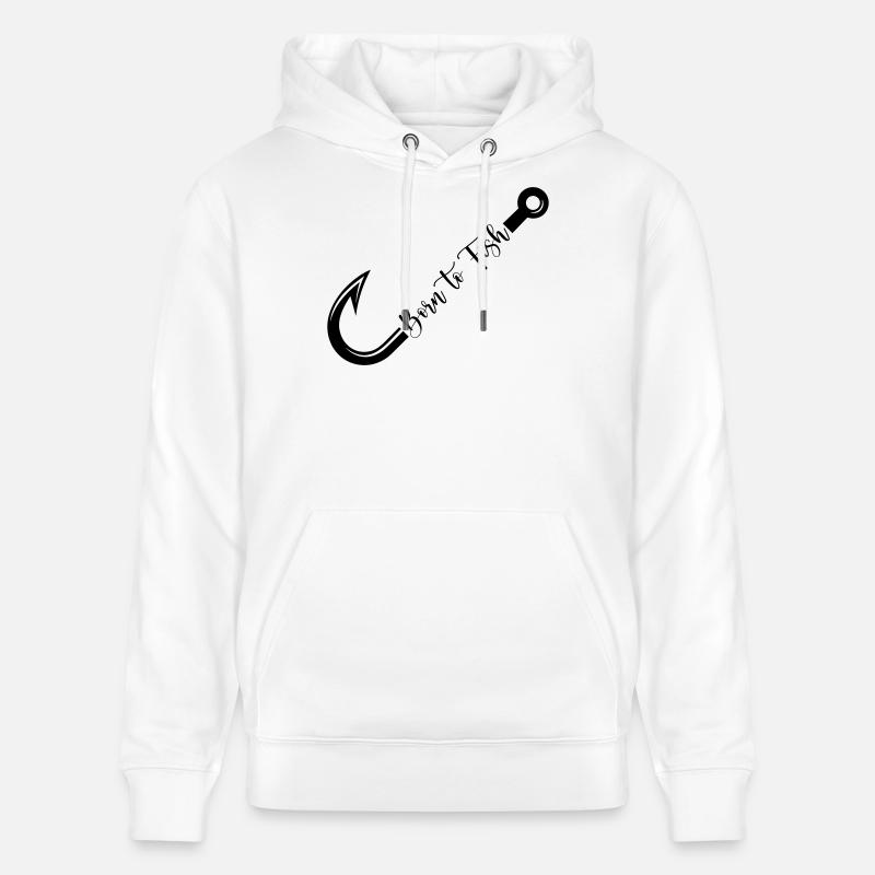 Né pour la conception d’hameçons - Sweat à capuche bio CRUISER Stanley/Stella Unisexe - blanc