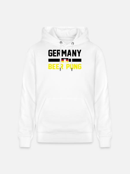 Bier Pong Deutschland - Stanley/Stella Unisex Bio-Hoodie CRUISER - Weiß