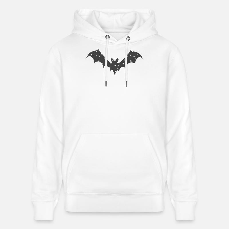 fledermaus sternenmuster - Stanley/Stella Unisex Bio-Hoodie CRUISER  - Weiß