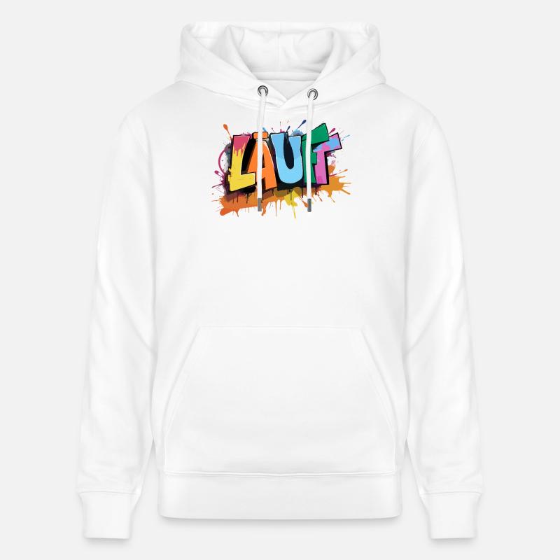 Läuft Statement Läufer Graffiti Lustige Sprüche - Stanley/Stella Unisex Bio-Hoodie CRUISER  - Weiß