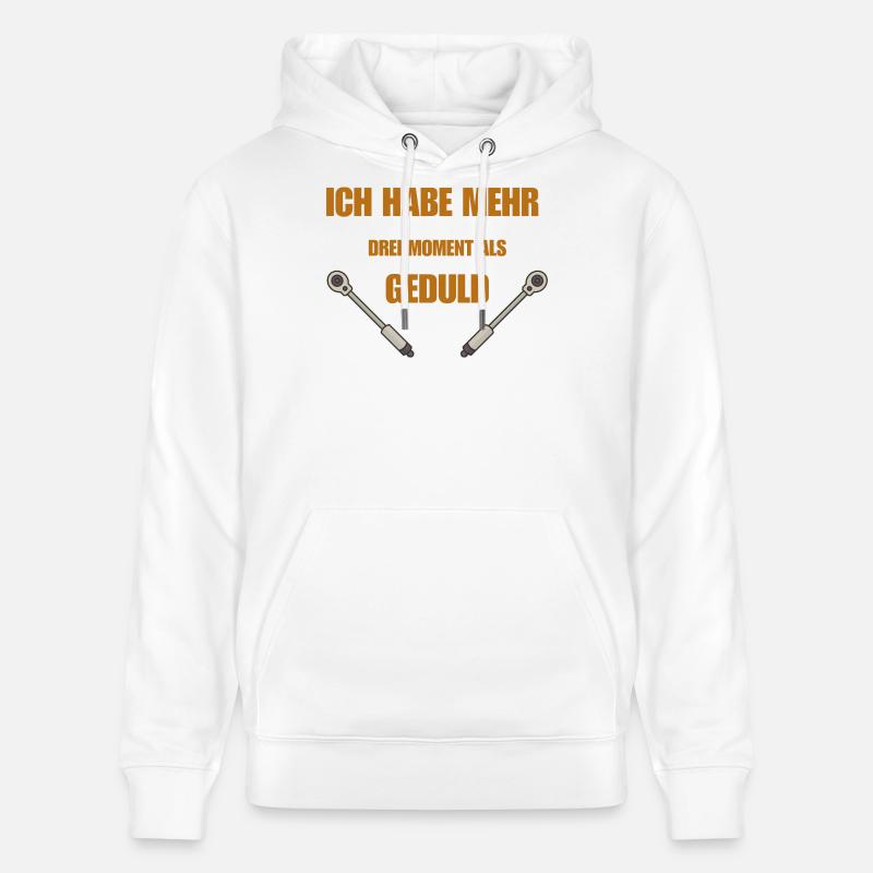 Drehmoment oder Geduld - Stanley/Stella Unisex Bio-Hoodie CRUISER  - Weiß