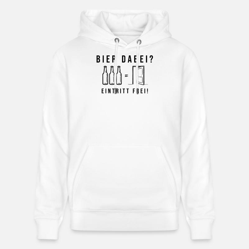 Bier dabei Eintritt frei Biersprüche Biergeschenk - Stanley/Stella Unisex Bio-Hoodie CRUISER  - Weiß