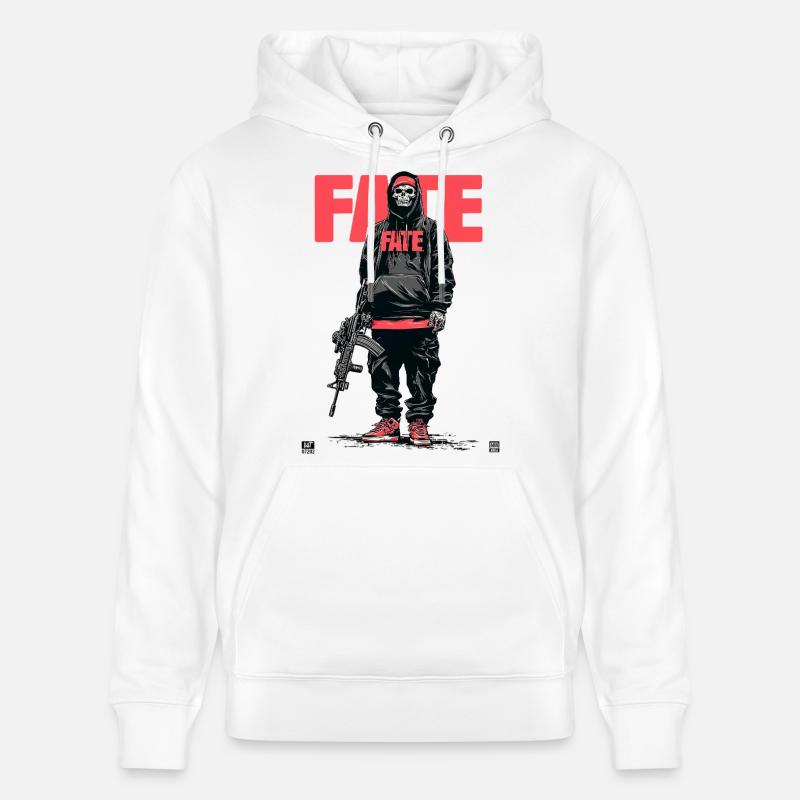 Fate Skeleton - Stanley/Stella CRUISER Unisex Organic Hoodie - white