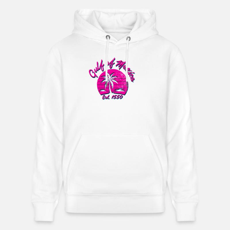 Tropical spring feeling with palm trees - Stanley/Stella CRUISER Unisex Organic Hoodie - white