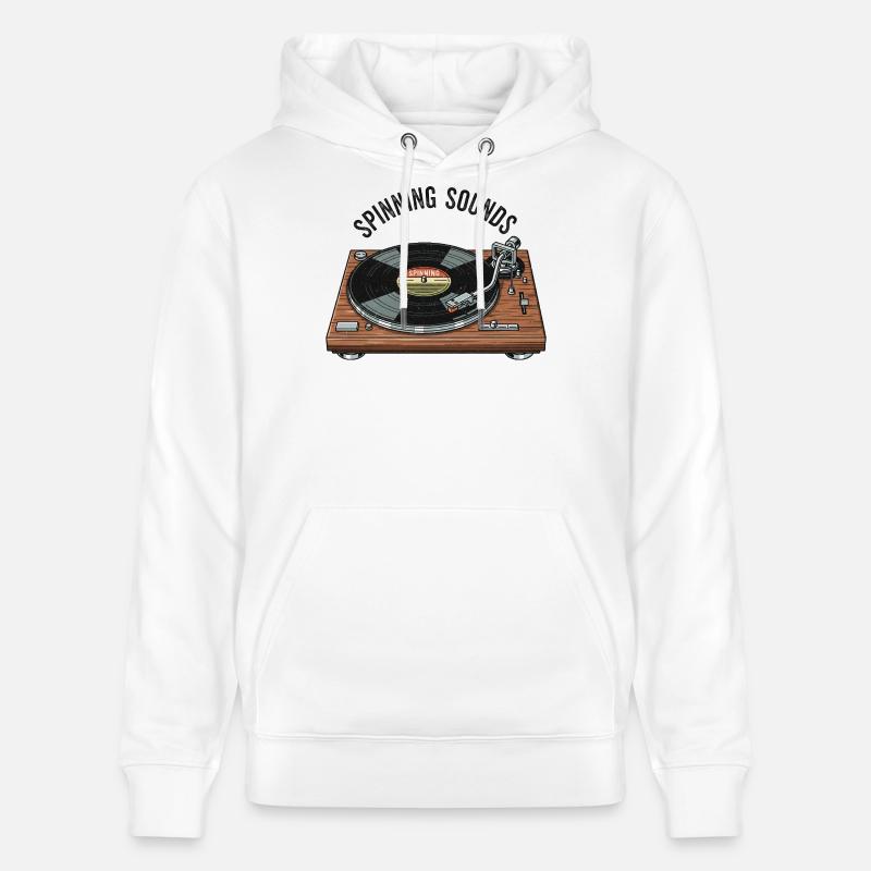 Électrophone - Sweat à capuche bio CRUISER Stanley/Stella Unisexe - blanc