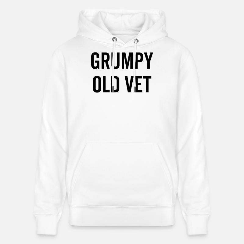 Grumpy Old Vet - Sweat à capuche bio CRUISER Stanley/Stella Unisexe - blanc
