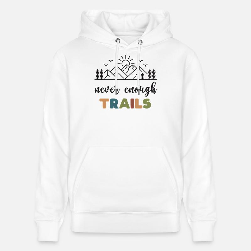 Trail Running - Jamais assez de sentiers - Sweat à capuche bio CRUISER Stanley/Stella Unisexe - blanc