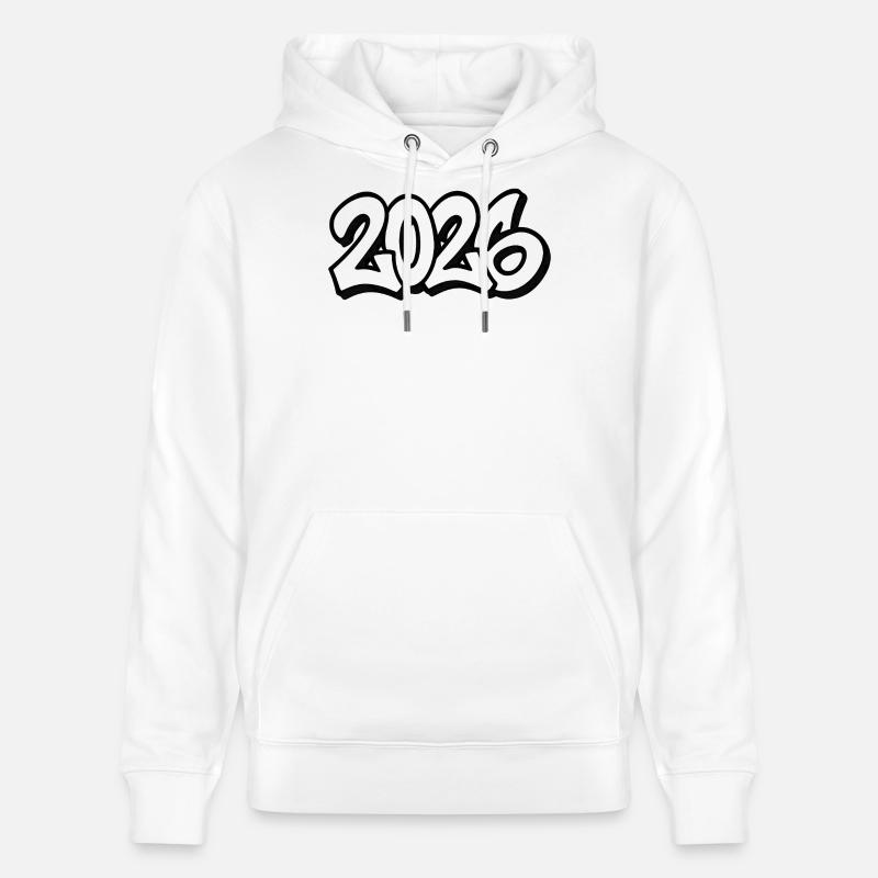 Année 2026 Conception de graffitis - Sweat à capuche bio CRUISER Stanley/Stella Unisexe - blanc