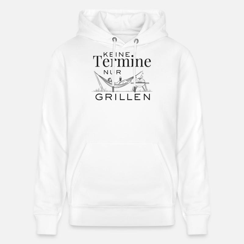 Pas de rendez-vous, juste un barbecue - Sweat à capuche bio CRUISER Stanley/Stella Unisexe - blanc
