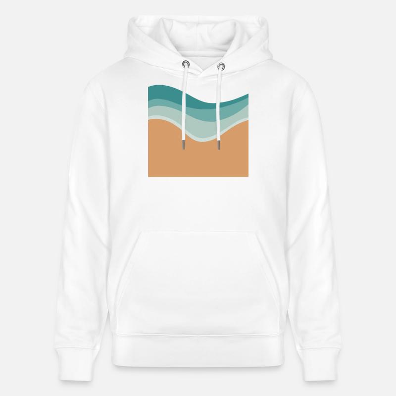 Plage minimale - Sweat à capuche bio CRUISER Stanley/Stella Unisexe - blanc