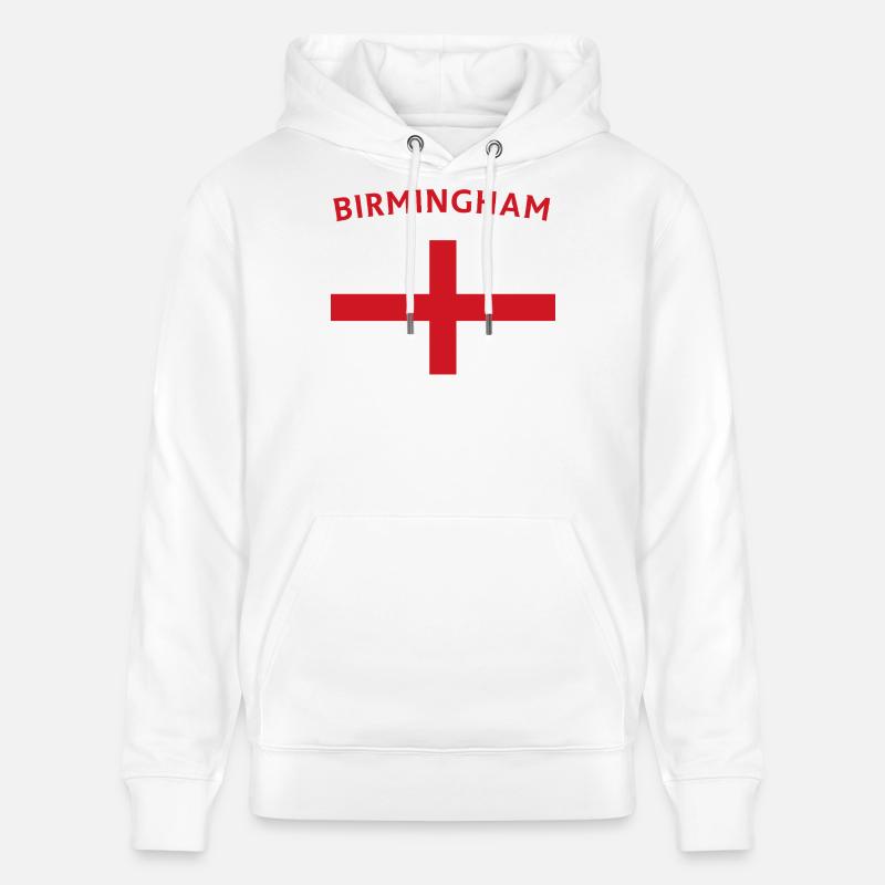 Emblème du drapeau de Birmingham - Sweat à capuche bio CRUISER Stanley/Stella Unisexe - blanc