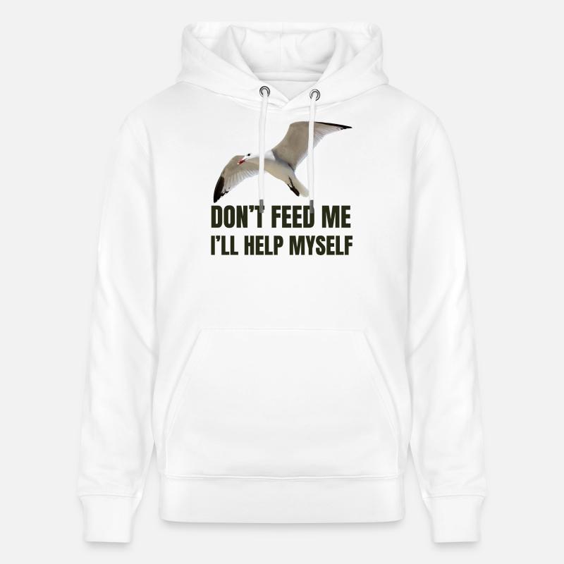 Mouette avec une déclaration audacieuse - Sweat à capuche bio CRUISER Stanley/Stella Unisexe - blanc