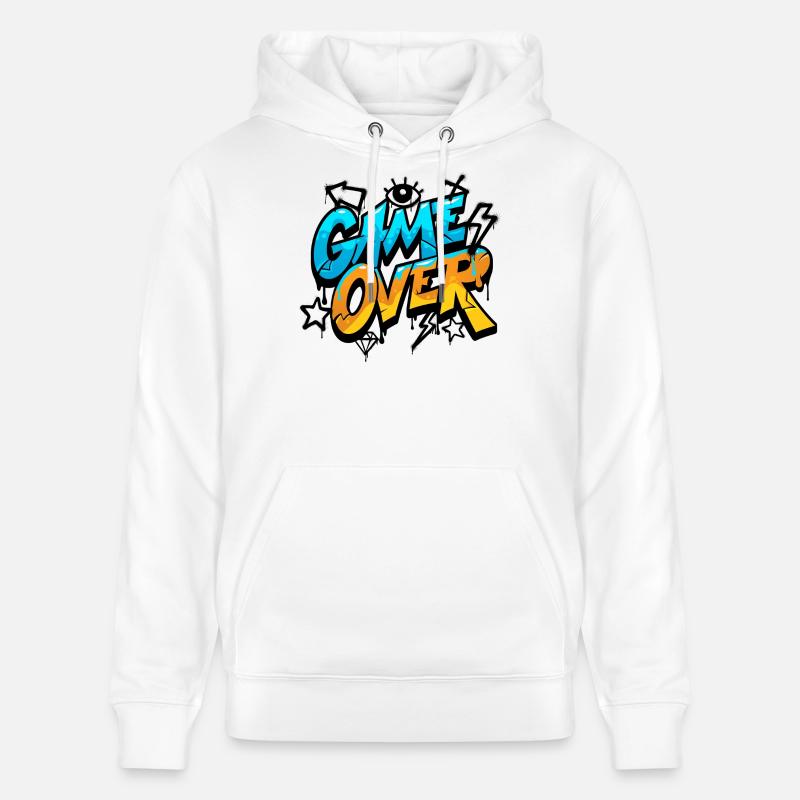 Game Over Conception de style graffiti - Sweat à capuche bio CRUISER Stanley/Stella Unisexe - blanc
