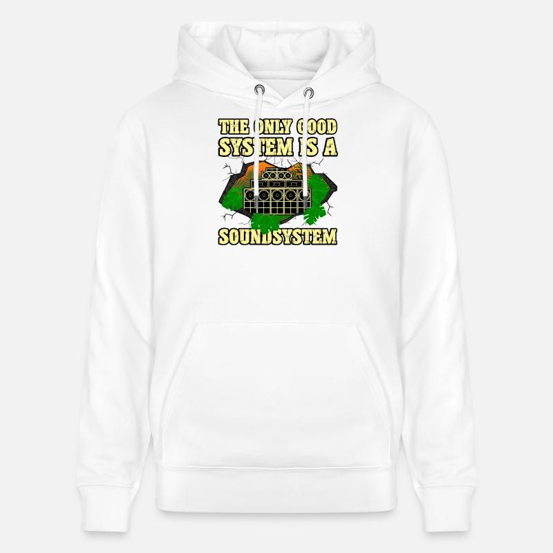 Système de son Dub - Sweat à capuche bio CRUISER Stanley/Stella Unisexe - blanc