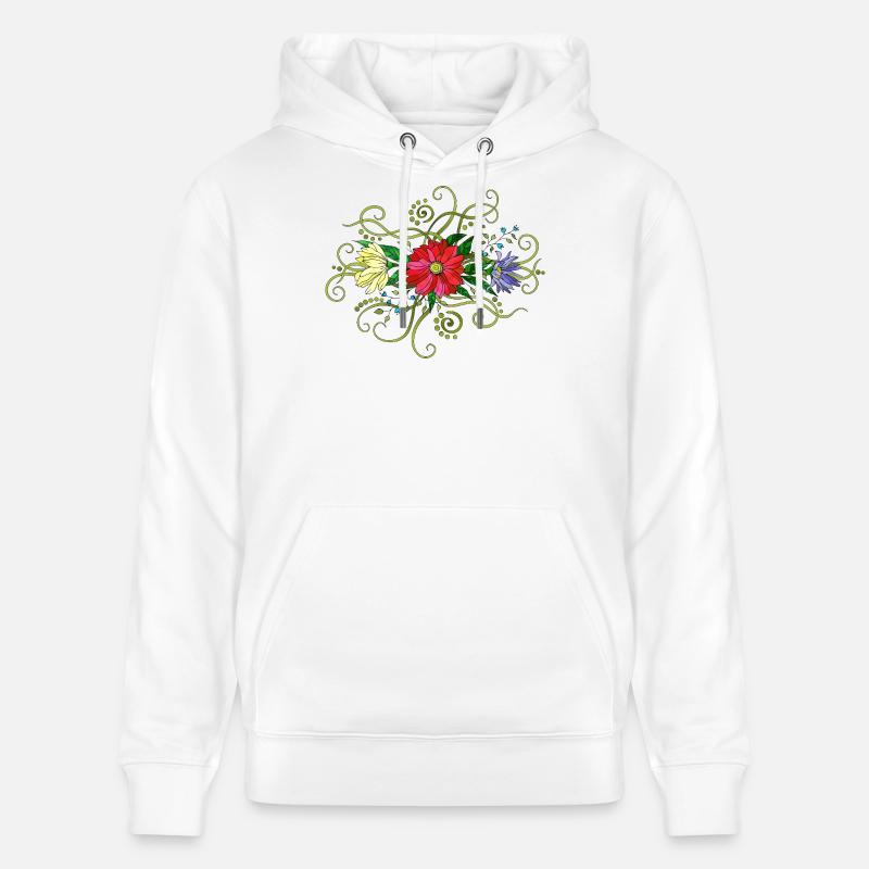 Fleur - Sweat à capuche bio CRUISER Stanley/Stella Unisexe - blanc