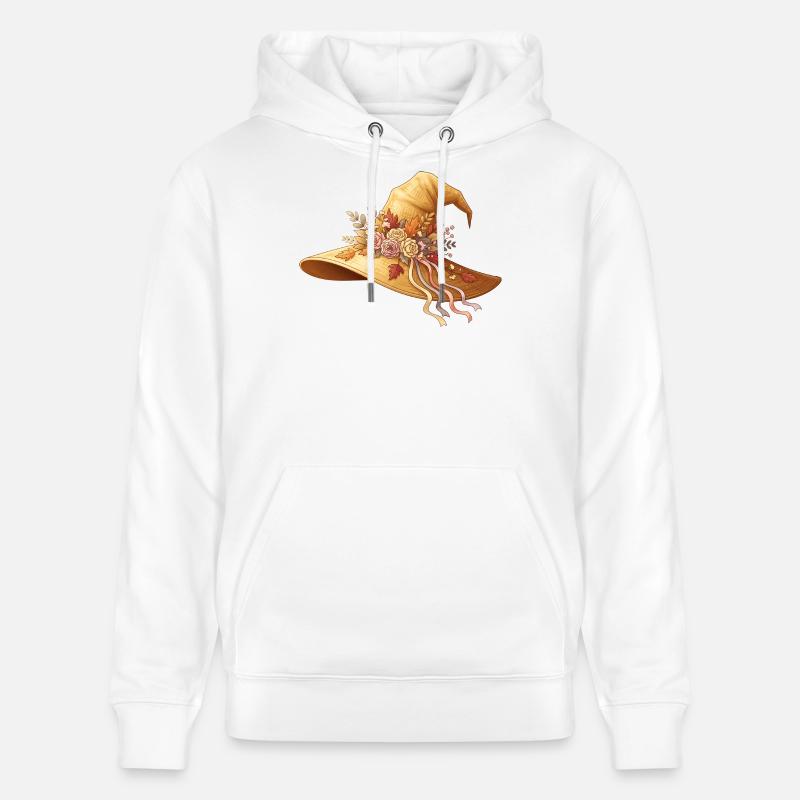 Chapeau de fleurs d'automne - Sweat à capuche bio CRUISER Stanley/Stella Unisexe - blanc