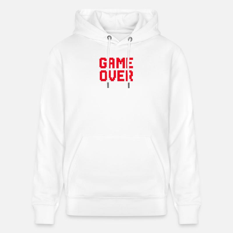 Graphique rétro pixel game over - Sweat à capuche bio CRUISER Stanley/Stella Unisexe - blanc