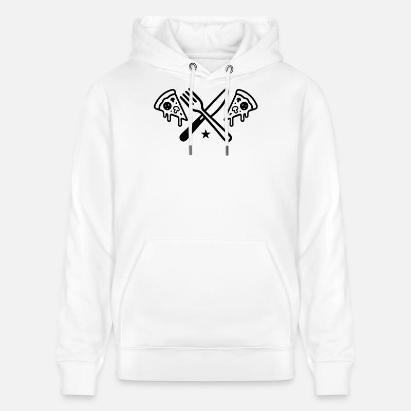 Couverts à pizza - Sweat à capuche bio CRUISER Stanley/Stella Unisexe - blanc