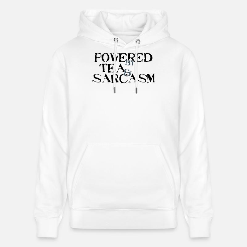 Powered by Tea & Sarcasm - Stanley/Stella Unisex Bio-Hoodie CRUISER  - Weiß