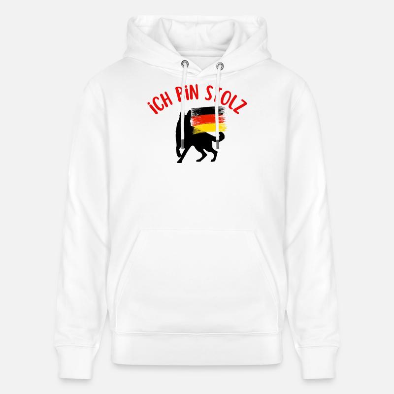 Ich bin Deutscher - Stanley/Stella Unisex Bio-Hoodie CRUISER  - Weiß
