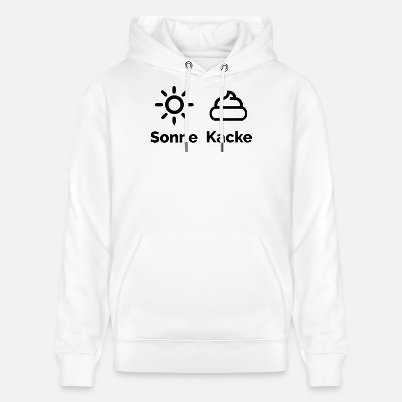 Caca de soleil - Sweat à capuche bio CRUISER Stanley/Stella Unisexe - blanc