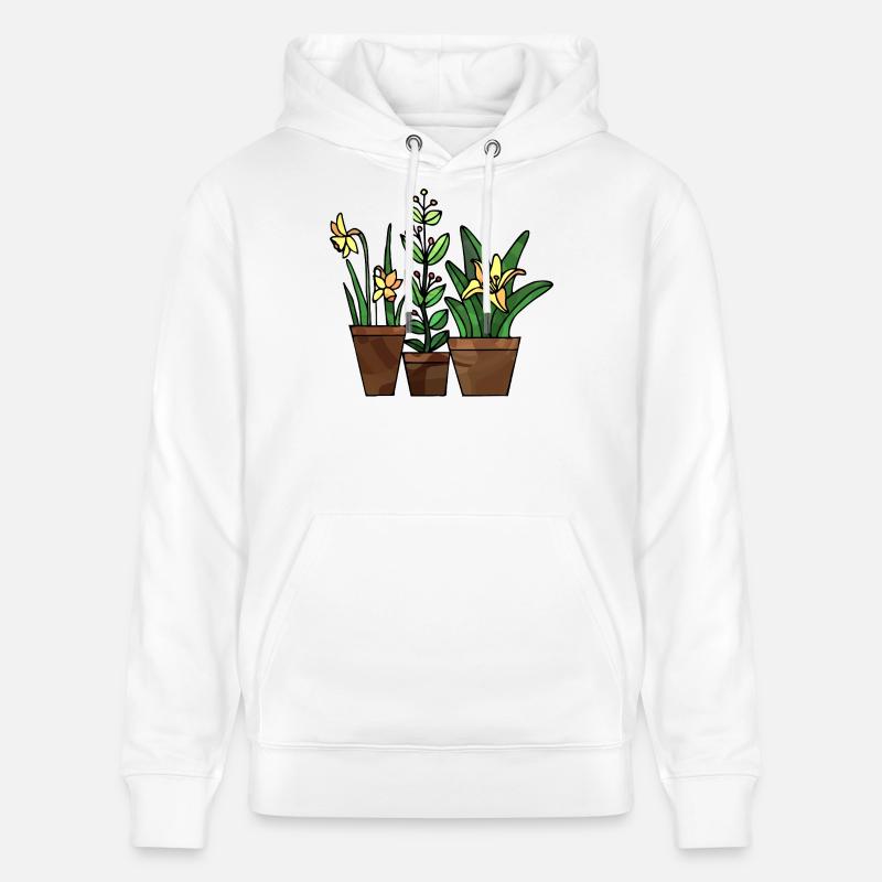 Fleur - Sweat à capuche bio CRUISER Stanley/Stella Unisexe - blanc