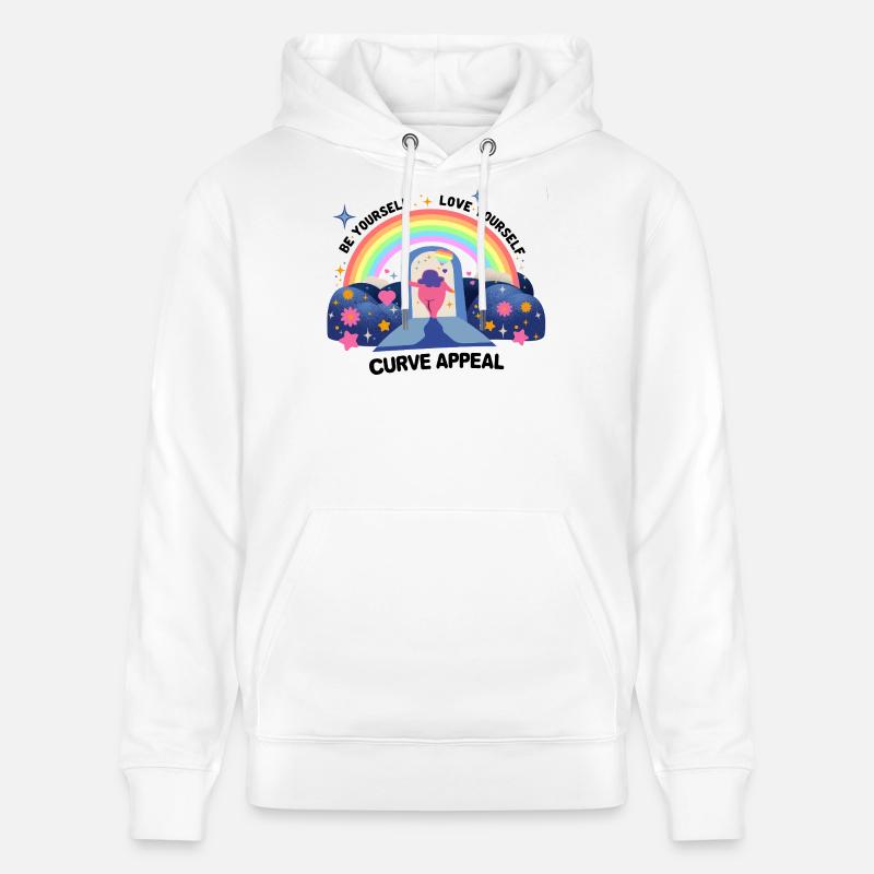 Rainbow Graphics Fierté et acceptation – Amour - Sweat à capuche bio CRUISER Stanley/Stella Unisexe - blanc