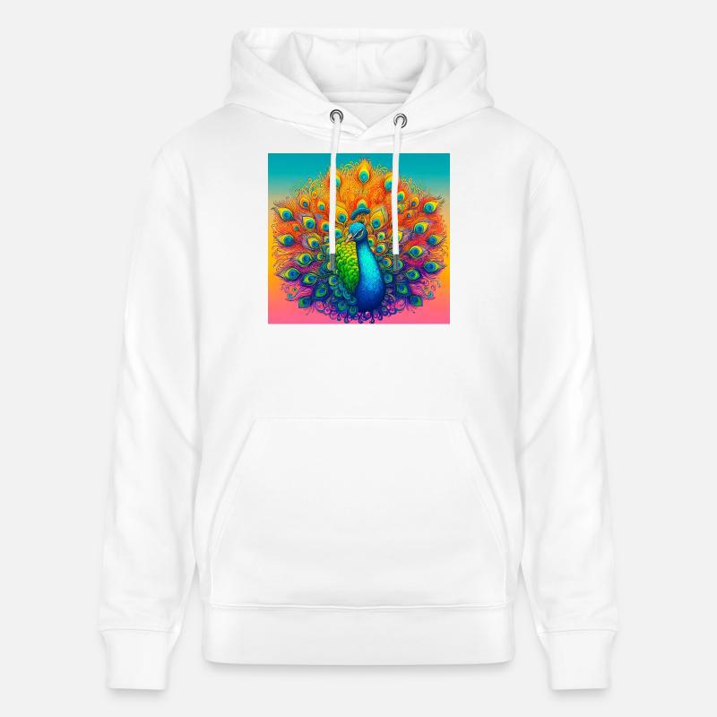paon - Sweat à capuche bio CRUISER Stanley/Stella Unisexe - blanc