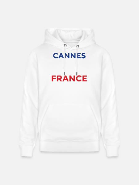 Cannes Liebe Frankreich Design - Stanley/Stella Unisex Bio-Hoodie CRUISER - Weiß