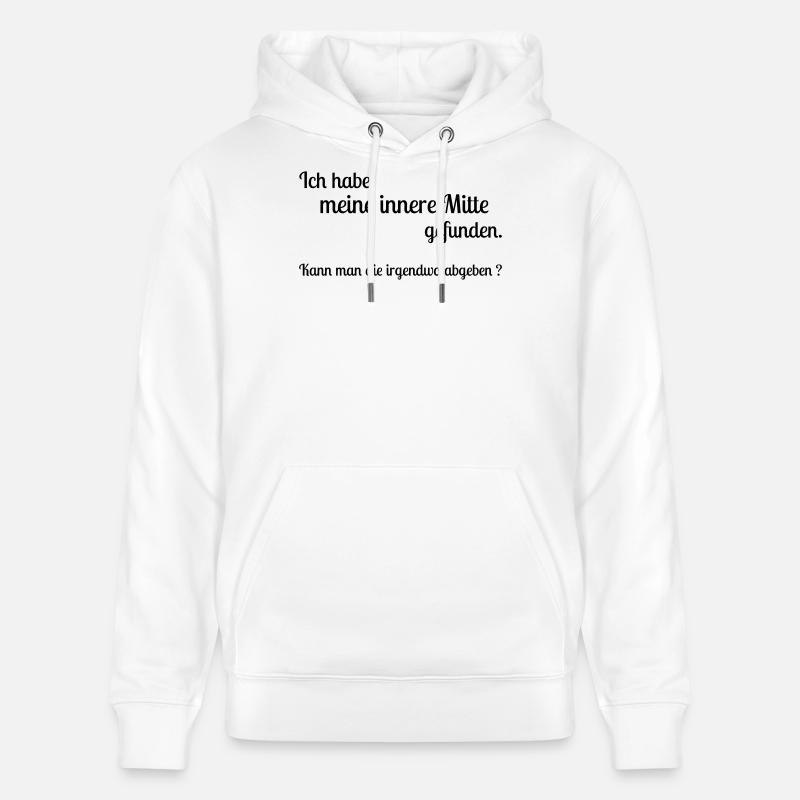 Centre interne trouvé - Sweat à capuche bio CRUISER Stanley/Stella Unisexe - blanc